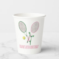 Tennis preppy plaid birthday invitation