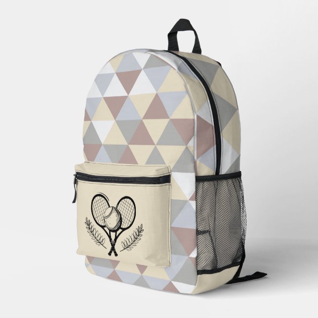 Tennis Printed Backpack (Back Corner Right)