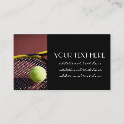 Customizable Tennis Pro Business Cards