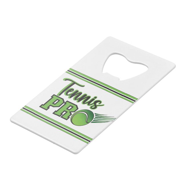Tennis Pro Credit Card Bottle Opener (Back Angled)