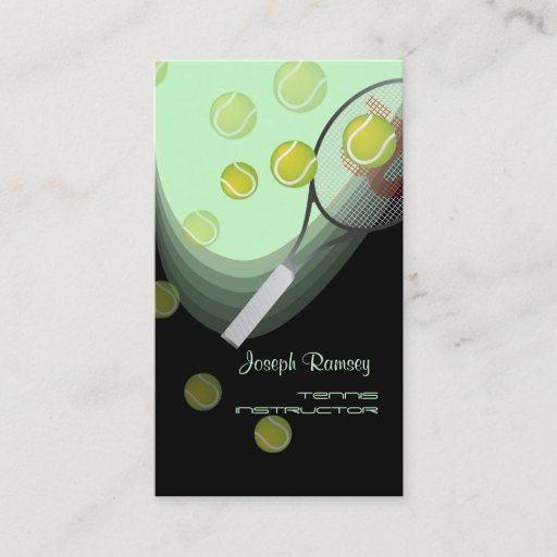 Customizable Tennis pro/tennis instructors DIY background color Business Card