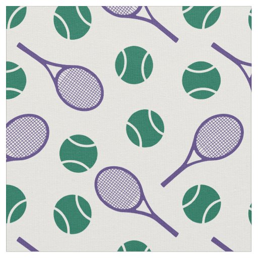 Tennis: purple and green - customizable! fabric