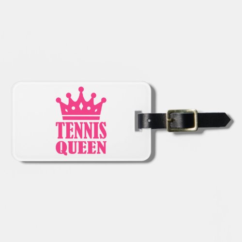 Tennis queen crown luggage tag