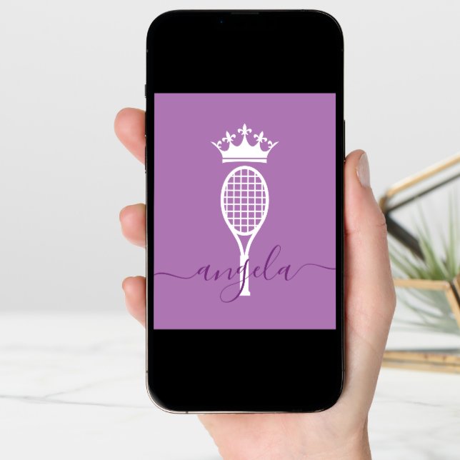Tennis Queen of Court Personalized Birthday Card (Front Digital)