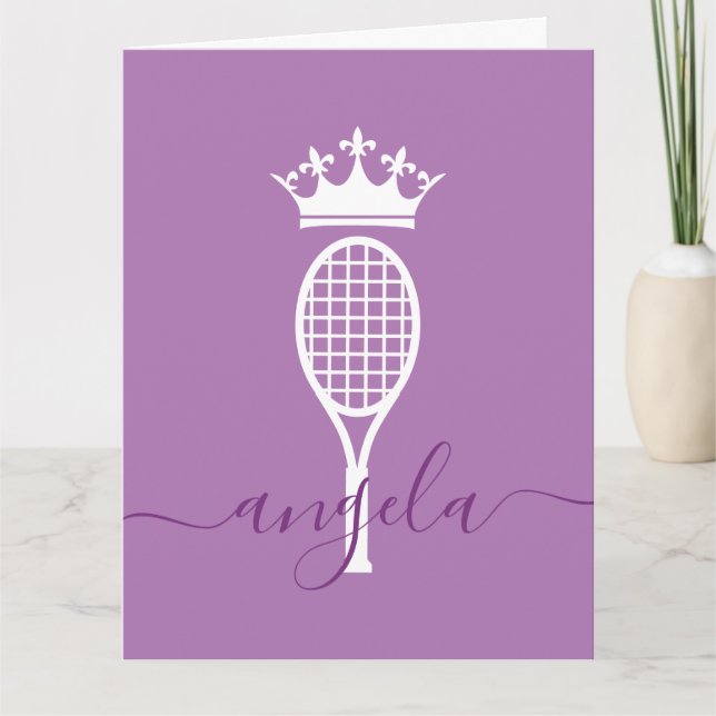 Tennis Queen of Court Personalized Birthday Card (Front)