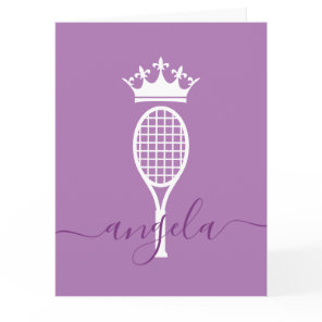 Tennis Queen of Court Personalized Birthday Card