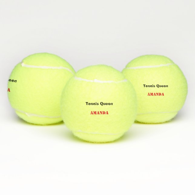 Tennis queen personalized tennis balls (Multi)