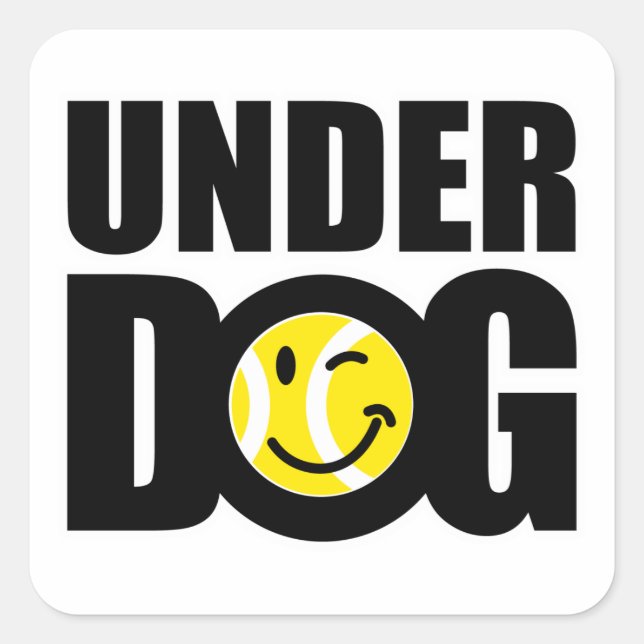 Tennis quote square sticker (Front)