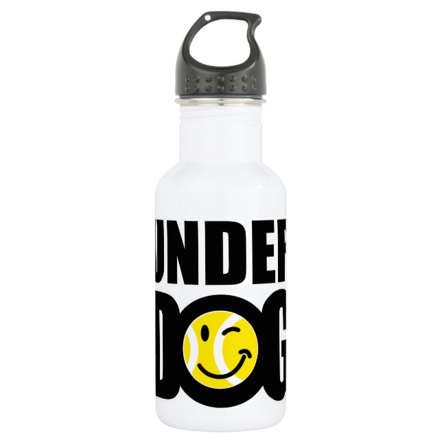 Tennis quote stainless steel water bottle (Front)