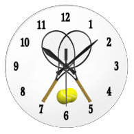 Tennis Rack Sport Wall Clock
