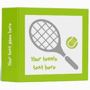 Tennis racket and ball custom binder