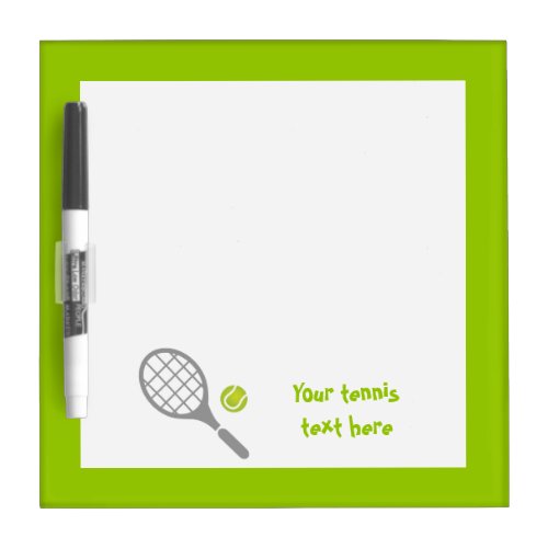 Tennis racket and ball custom dry erase board