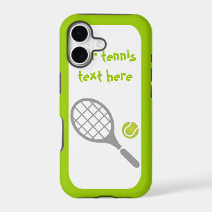 Tennis racket and ball custom iPhone 17 case