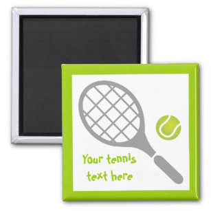 Tennis racket and ball custom magnet