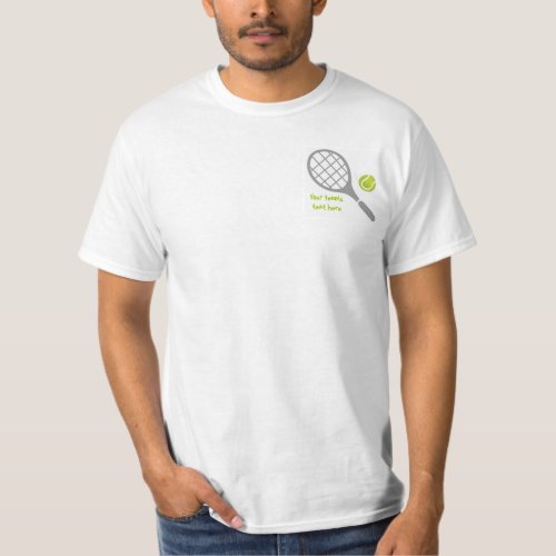 Tennis racket and ball custom T_Shirt