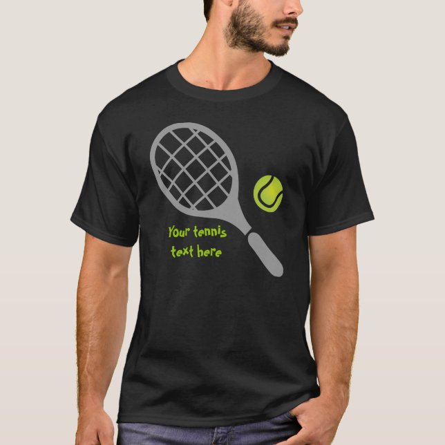 Tennis racket and ball custom T-Shirt (Front)