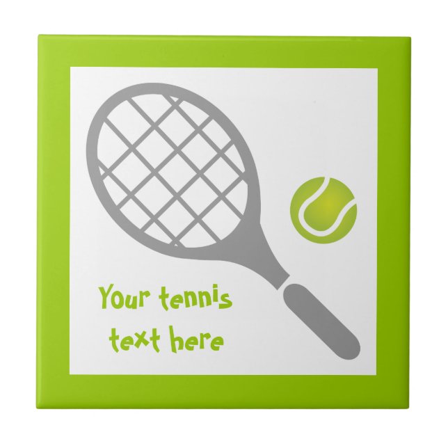 Tennis racket and ball custom tile (Front)
