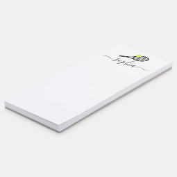 Tennis Racket and Ball Modern Script Name Fridge Magnetic Notepad | Zazzle