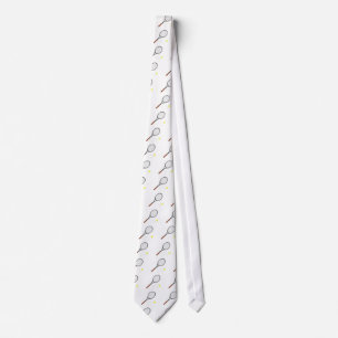 Tennis Racket And Ball Neck Tie