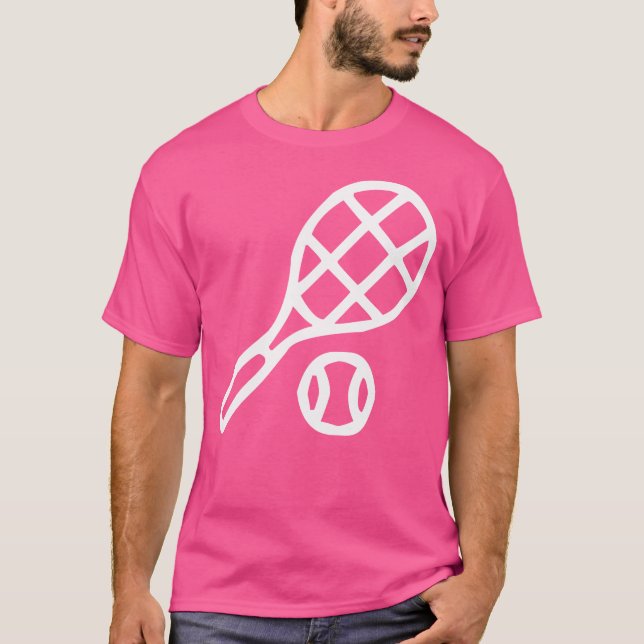 Tennis Racket And Ball T-Shirt (Front)