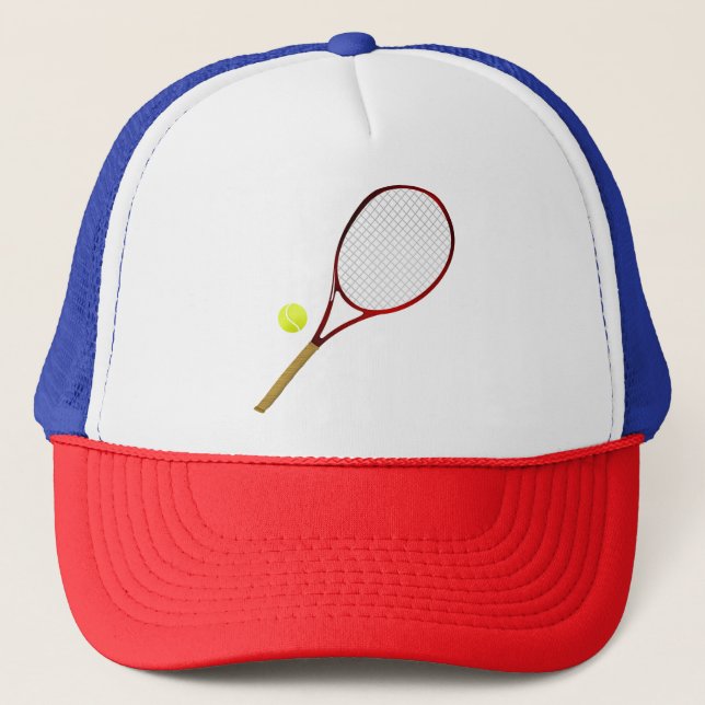 Tennis racket and ball trucker hat (Front)