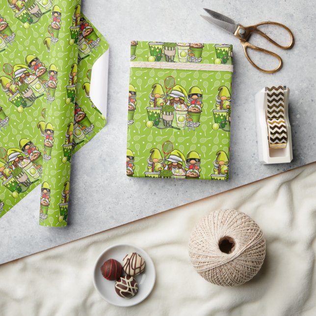 Tennis racket and ball  wrapping paper (Crafts)