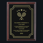Tennis Racket Award Plaque<br><div class="desc">Tennis Racket - Designed by Norman Reutter</div>