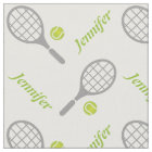Tennis racket, ball and your name personalized