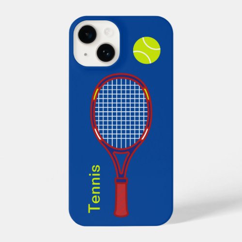 Tennis Racket  Ball iPhone 14 Case