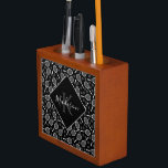 Tennis Racket Ball Pattern Initial & Name Monogram Desk Organizer<br><div class="desc">Beautiful personalized desk organizer for tennis lovers. It's a perfect gift for tennis player, coach or just a fan of the sport. Easily add the desired initial & name by clicking on the "personalize this template" option. If you have any design related questions/requests, please do not hesitate to contact us....</div>