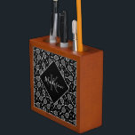 Tennis Racket Ball Pattern Initial & Name Monogram Desk Organizer<br><div class="desc">Beautiful personalized desk organizer for tennis lovers. It's a perfect gift for tennis player, coach or just a fan of the sport. Easily add the desired initial & name by clicking on the "personalize this template" option. If you have any design related questions/requests, please do not hesitate to contact us....</div>