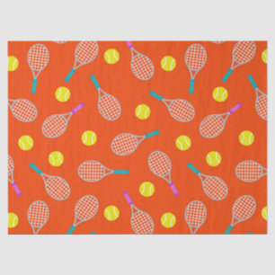 Tennis racket ball pattern party tissue themed tissue paper