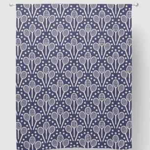 Tennis Racket Ball Sports Block Print Sheer Curtains