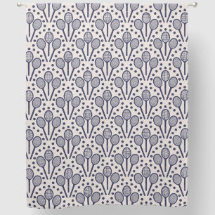 Tennis Racket Ball Sports Block Print Sheer Curtains