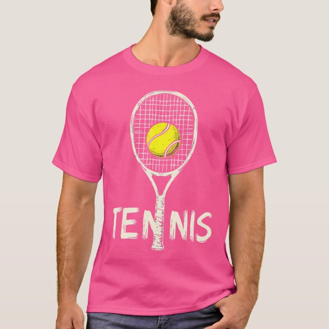 Tennis Racket Ball T-Shirt (Front)