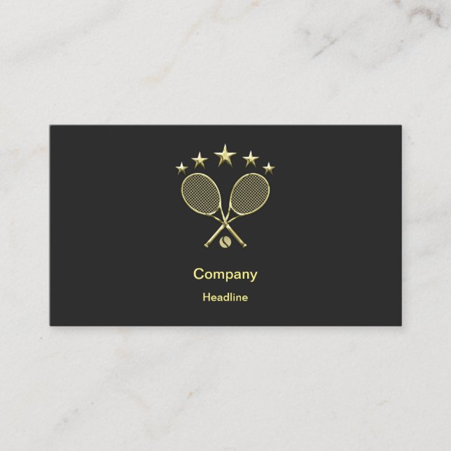Tennis Racket Business Card (Front)