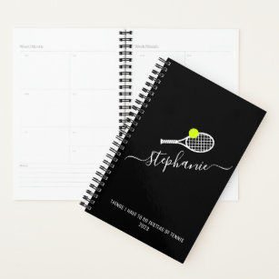Tennis Racket Monogram Personalized Undated Planner