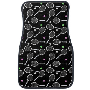 Tennis Racket Pattern Bath Mat