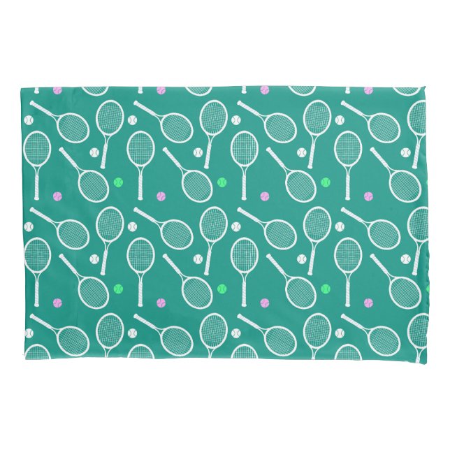 Tennis Racket Pattern  Green  Pillow Case (Front)