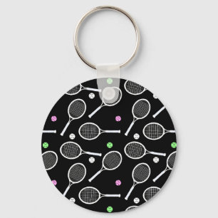 Tennis Racket Pattern Keychain