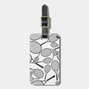 Tennis Racket Pattern Luggage Tag