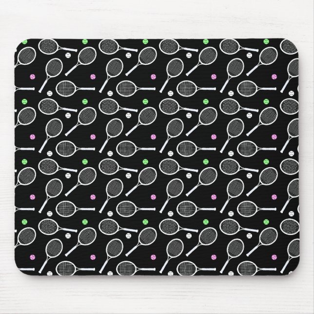 Tennis Racket Pattern    Mouse Pad (Front)