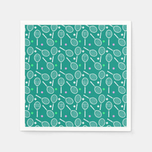 Tennis Racket Pattern Napkins