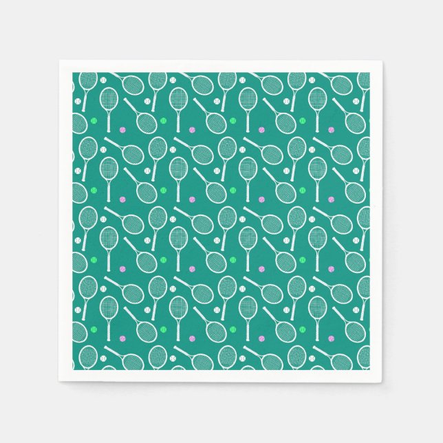 Tennis Racket Pattern   Napkins (Front)