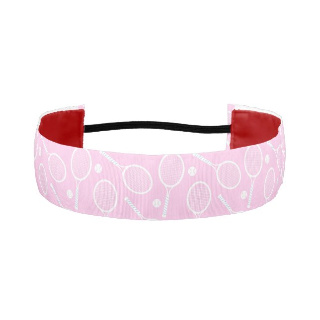 Tennis Racket Pattern Pastel Pink   Athletic Headband (Front)