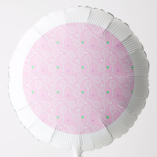 Tennis Racket Pattern Pastel Pink Balloon