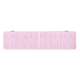 Tennis Racket Pattern Pastel Pink Beer Pong Table