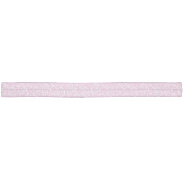Tennis Racket Pattern Pastel Pink  Elastic Hair Tie (Unwrapped)