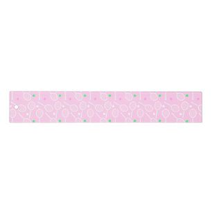 Tennis Racket Pattern Pastel Pink Ruler