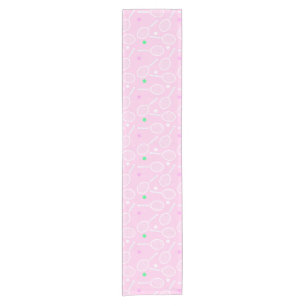 Tennis Racket Pattern Pastel Pink Short Table Runner